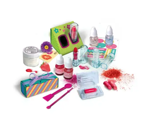 Science & Play Lipstick & Lip Gloss Laboratory Set Polish Language Clementoni 50920