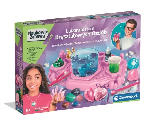 Science & Play Crystal Jewelry Laboratory Gemstones & Minerals Polish Language Clementoni 50398