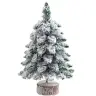 Decorative Artificial Christmas Tree on a Trunk Covered with Snow 60 x 16 cm