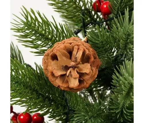 Decorative Christmas Tree, Artificial Red Rowan, LED Lights, 60 x 20 cm