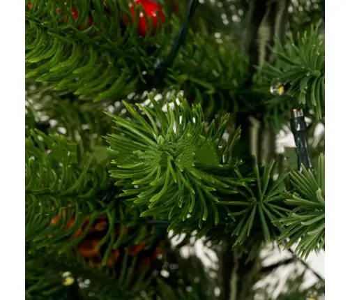 Decorative Christmas Tree, Artificial Red Rowan, LED Lights, 60 x 20 cm