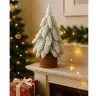 Decorative Artificial Christmas Tree on a Trunk Covered with Snow 30 x 10 cm