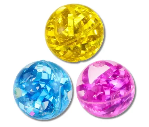 Flexible Rubber Bouncing Ball Confetti Lights Mix 7 cm