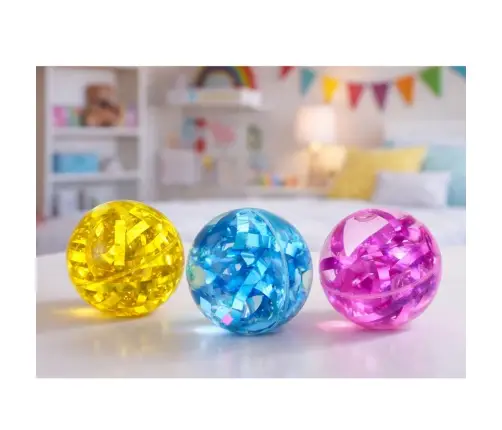 Flexible Rubber Bouncing Ball Confetti Lights Mix 7 cm