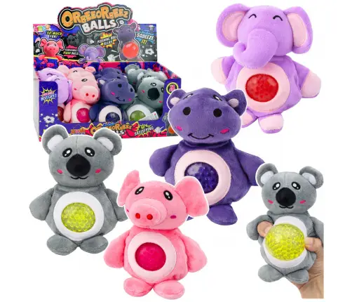 Plush Toy for Squeezing, Kneading, Squeezing with Water Balls Elephant Pig 15 cm