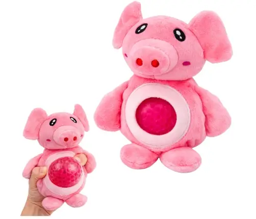 Plush Toy for Squeezing, Kneading, Squeezing with Water Balls Elephant Pig 15 cm