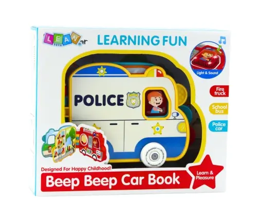 Interactive Educational Book Vehicles Lights Sounds Moving Elements