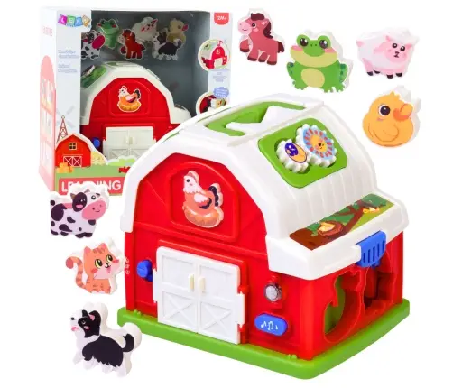 Interaktives Bauernhaus mit Musik, Tieren, Lichtern und Geräuschen