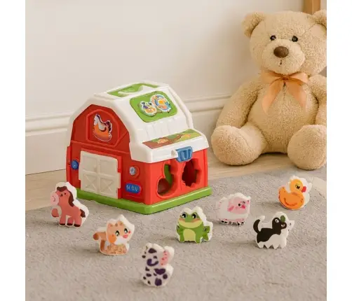 Interaktives Bauernhaus mit Musik, Tieren, Lichtern und Geräuschen