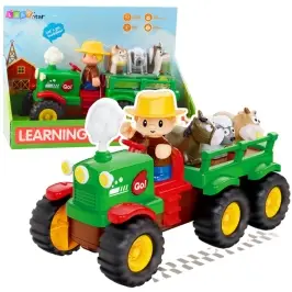 Educational Interactive Tractor for Toddlers Animals Lights Sounds