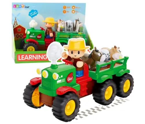 Educational Interactive Tractor for Toddlers Animals Lights Sounds