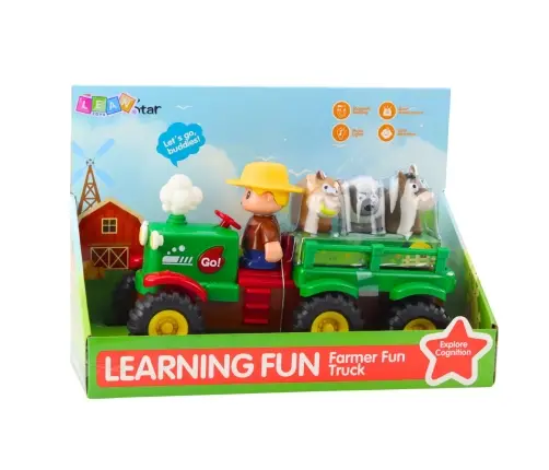 Educational Interactive Tractor for Toddlers Animals Lights Sounds
