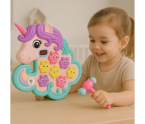 Whac A Mole Arcade Game Unicorn Colorful Lights Sounds