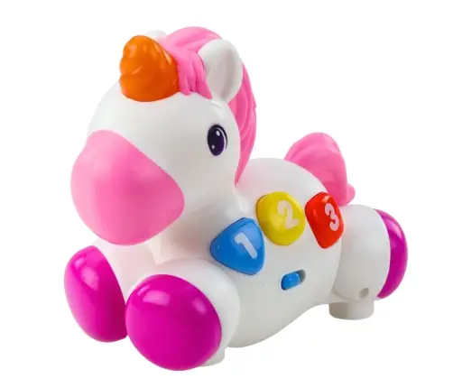 Interactive Toy for Toddlers Unicorn on Wheels Lights and Sounds