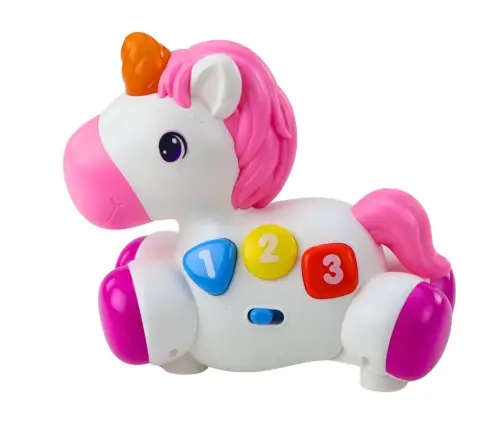 Interactive Toy for Toddlers Unicorn on Wheels Lights and Sounds