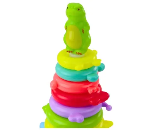 Educational Pyramid Puzzle Dinosaur Figure Stickers 12 Levels