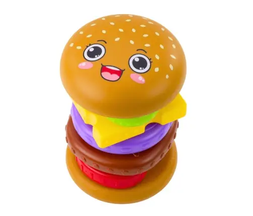 Hamburger Pyramid Puzzle For Children Colorful 7 pcs.