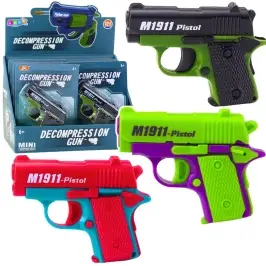 Mini Toy Gun for Children 8 Bullets Magazine 12.5 x 8.5 cm Mix