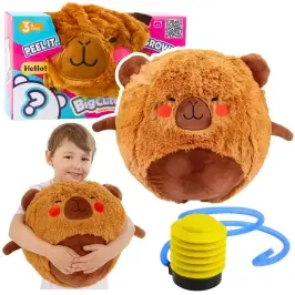Jumping Ball Growing Plush Capybara Brown Pump 50 cm