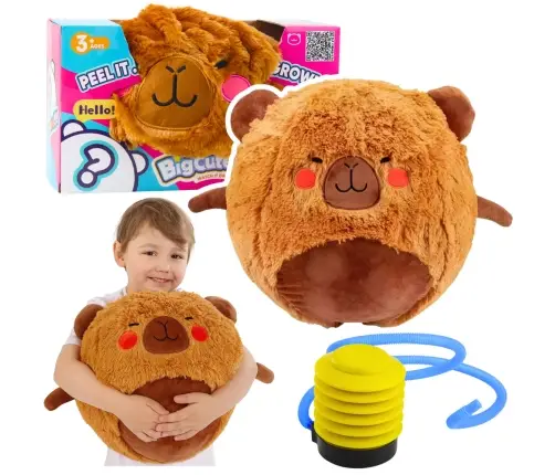 Jumping Ball Growing Plush Capybara Brown Pump 50 cm