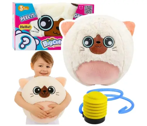 Growing Plush Bouncy Ball White Kitten Pump 50 cm