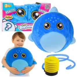 Growing Plush Blue Shark Jumping Ball Pump 50 cm