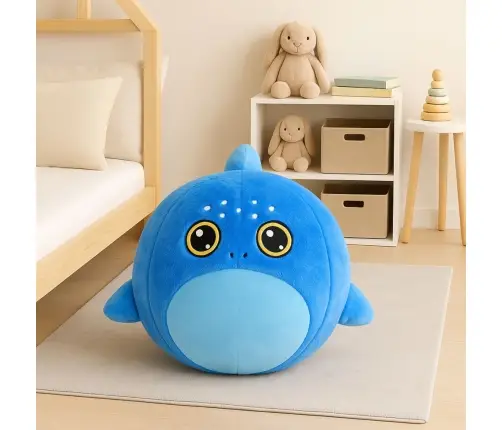 Growing Plush Blue Shark Jumping Ball Pump 50 cm