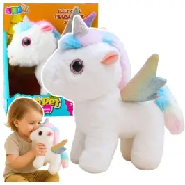 Unicorn Plush Interactive Moves Sounds White 21 cm
