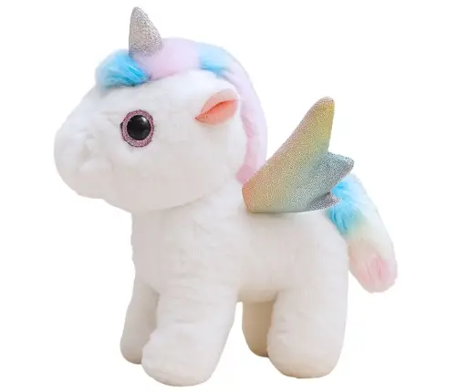 Unicorn Plush Interactive Moves Sounds White 21 cm