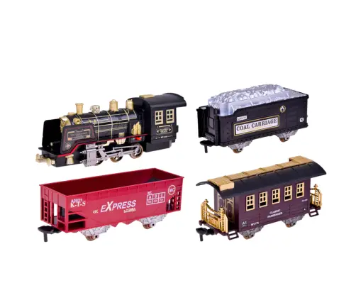 Remote Controlled Train Locomotive RC Lights Sounds Smoke 22 pcs.