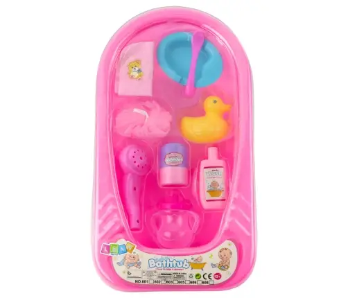 Puppenbadeset Badewannen-Badezubehör Rosa