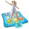 Interactive Dance Mat Animals LED Lights Music Blue