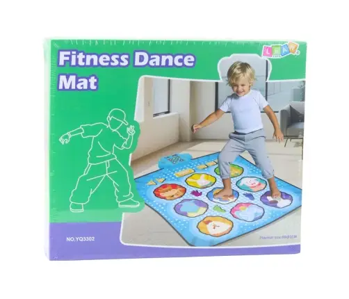 Interactive Dance Mat Animals LED Lights Music Blue