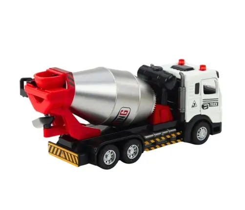 Concrete Mixer Construction Vehicle Metal Cabin Rotating Drum Lights Sounds