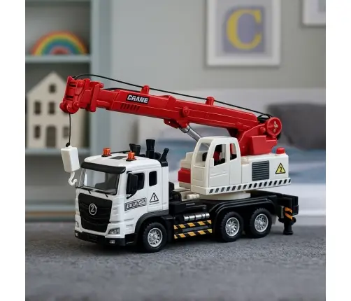 LKW mit Kran, Metallkabine, verstellbarem Ausleger, Licht- und Soundanlage