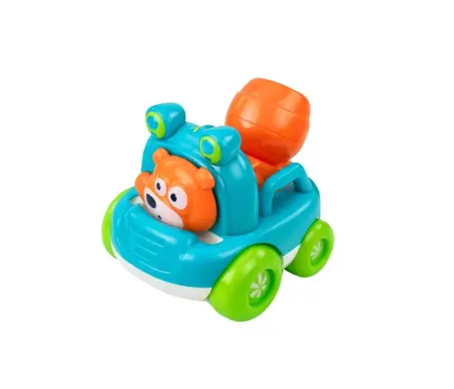 Set of Construction Vehicles with Animals for Toddlers Colorful 3 pcs.