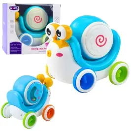 Interactive Snail Riding Drum Musical Educational Blue