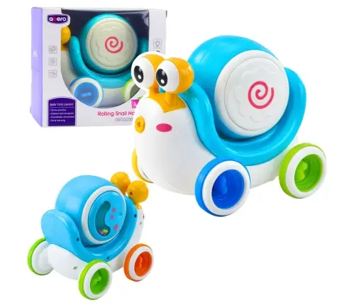 Interactive Snail Riding Drum Musical Educational Blue