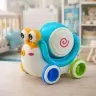 Interactive Snail Riding Drum Musical Educational Blue