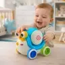 Interactive Snail Riding Drum Musical Educational Blue