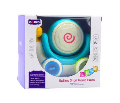Interactive Snail Riding Drum Musical Educational Blue