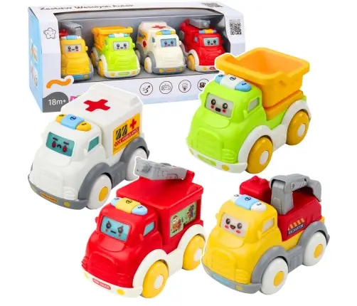 City Car Set for Toddlers, Drive, Moving Elements, Lights, Sounds