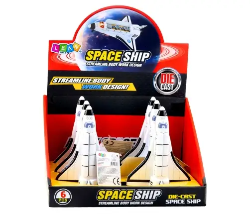 Spaceship Metal Pull-Back Opening White
