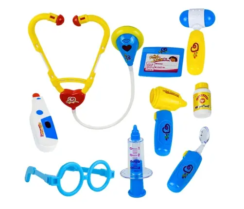 Little Doctor Set in a Suitcase Medical Accessories Lights 9 pcs.