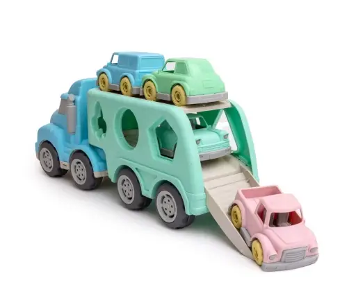 Truck Tow Truck Educational Sorter With Cars Blocks Pastel BIO Plastic