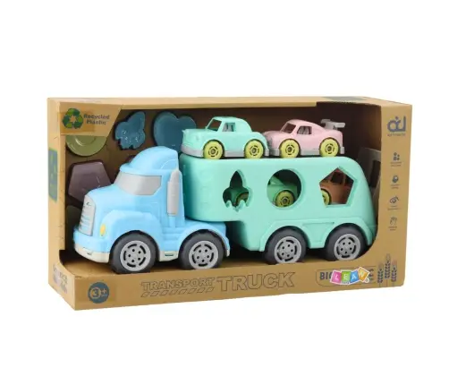 Truck Tow Truck Educational Sorter With Cars Blocks Pastel BIO Plastic