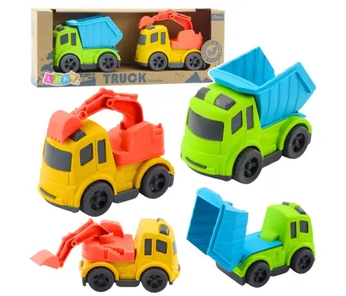 Construction Vehicle Set Cars Truck Dumper Excavator BIO Plastic
