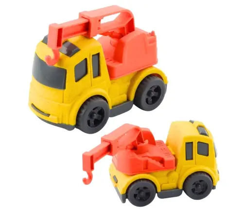 Construction Vehicle Set: Cars, Concrete Mixer, Truck with Hook, BIOPlastic