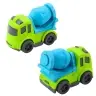 Construction Vehicle Set: Cars, Concrete Mixer, Truck with Hook, BIOPlastic