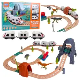 Dinosaur Park Electric Train Set with Lights and Sounds 76 cm
